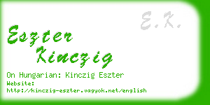 eszter kinczig business card